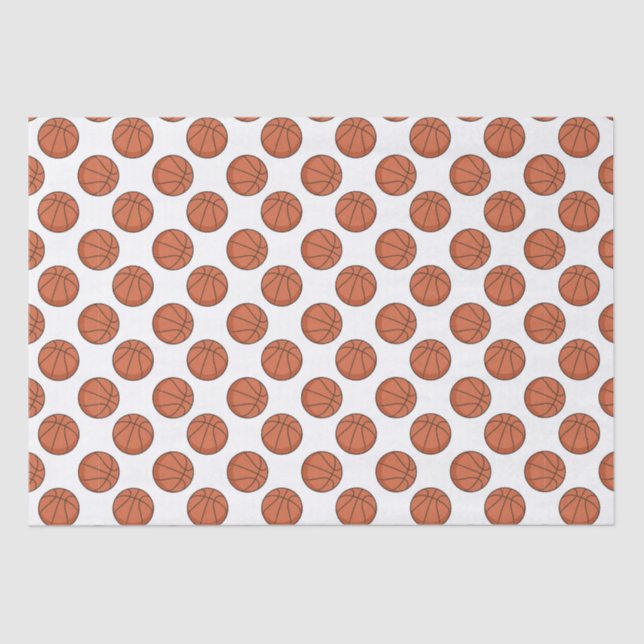 Papel De Seda Patrón de baloncesto (Anverso)