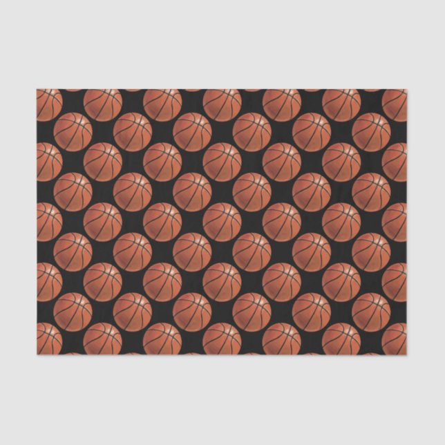Papel De Seda Patrón de baloncesto pintado (Anverso)