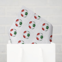 patrón de balones de fútbol rojos y verdes