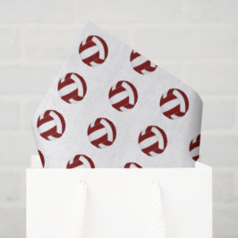 Papel De Seda patrón de balones de voleibol blancos granate dimi