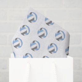 Papel De Seda patrón de balones de voleibol grises azul claro di