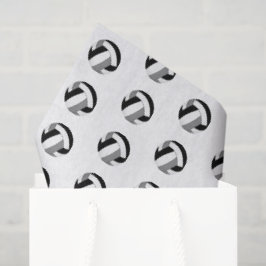 Papel De Seda patrón de balones de voleibol grises negros diminu