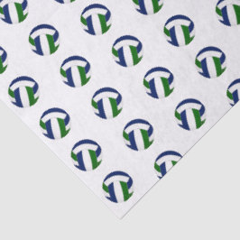 Papel De Seda patrón de balones de voleibol pequeños azules y ve