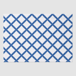 Papel De Seda Patrón de bambú azul y blanco perrito