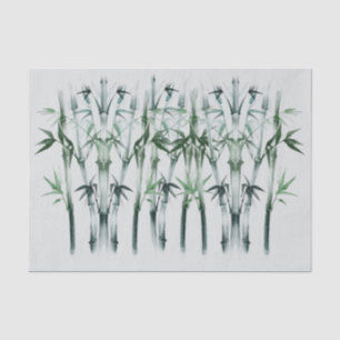 Papel De Seda Patrón de bambú verde de descomposición japonés