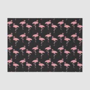 Papel De Seda Patrón de bandada de flamencos rosa brillante