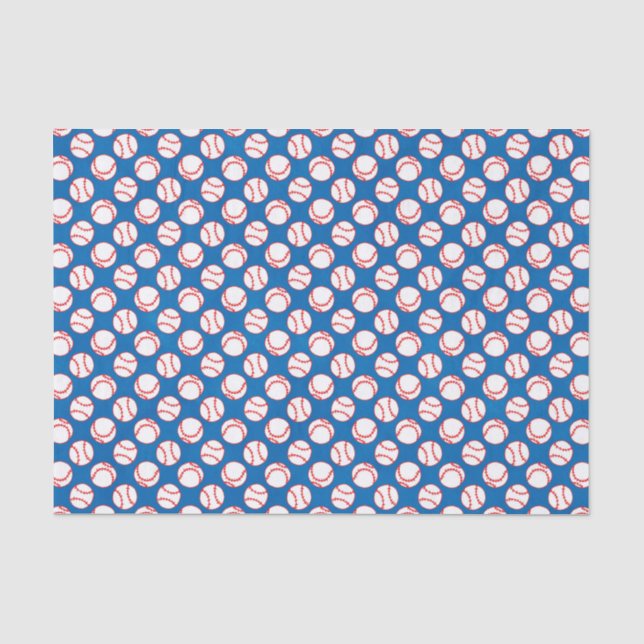 Papel De Seda Patrón de Baseballs (Anverso)
