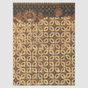 Papel De Seda Patrón de Batik Geométrico de Granos de Café Antig