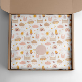 Papel De Seda Patrón de bebé de niños pequeños. Gracioso vivero