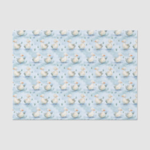 Papel De Seda Patrón de bebé niño de estanque de patos adorable,
