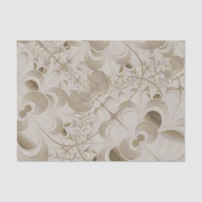 Papel De Seda Patrón de beige abstracto (Anverso)