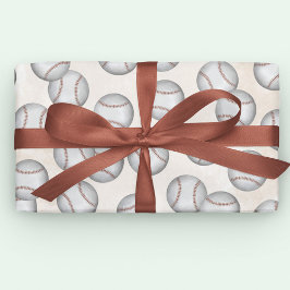 Papel De Seda Patrón de béisbol de cumpleaños de Cute Boy