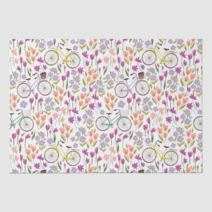 Papel De Seda Patrón de bicicleta de época