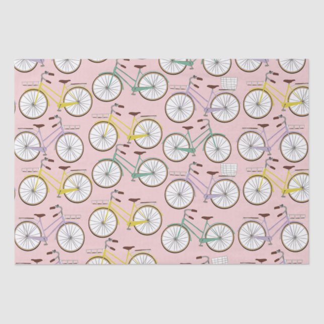 Papel De Seda Patrón de bicicleta de época (Anverso)