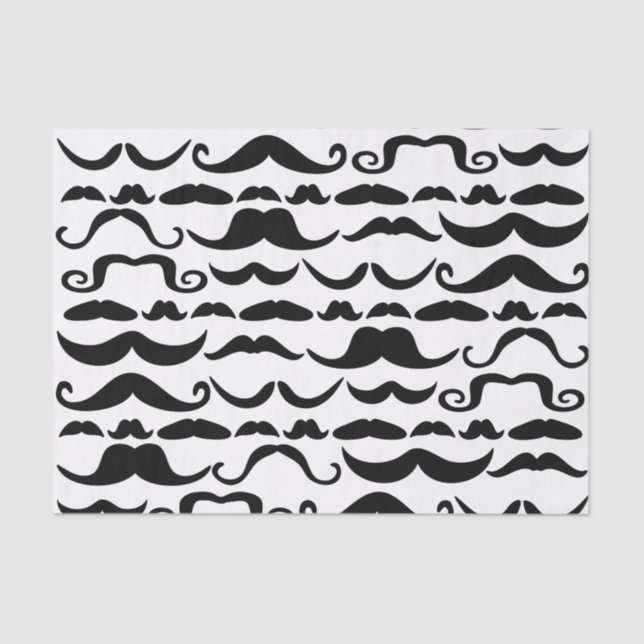 Papel De Seda Patrón de bigote (Anverso)