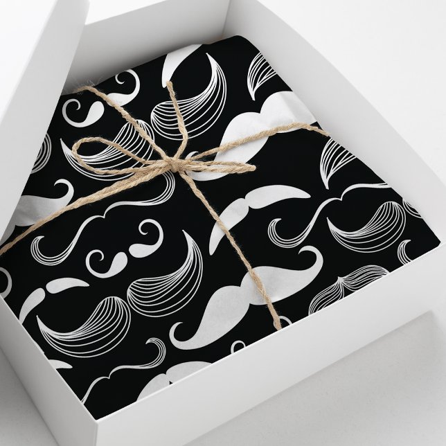 Papel De Seda Patrón de Bigote Hipster (Subido por el creador)