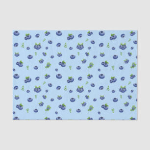 Papel De Seda Patrón de Blueberry