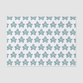 Papel De Seda Patrón de boceto de estrella azul moderna