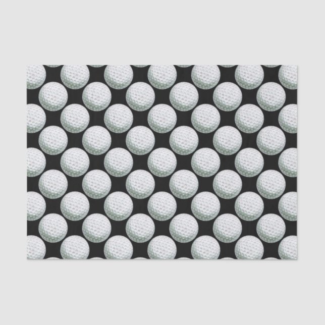 Papel De Seda Patrón de bolas de golf pintadas (Anverso)