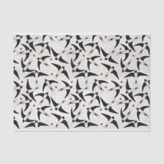 Papel De Seda Patrón de bonito hecho de aves tragosas voladoras