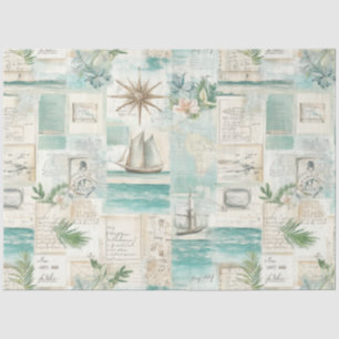 Papel De Seda Patrón de brechas oceánicas