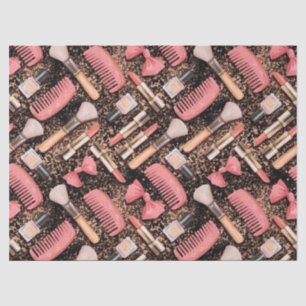 Papel De Seda Patrón de brillo de cosméticos rosa