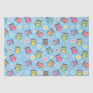 Papel De Seda Patrón de búho caprichoso