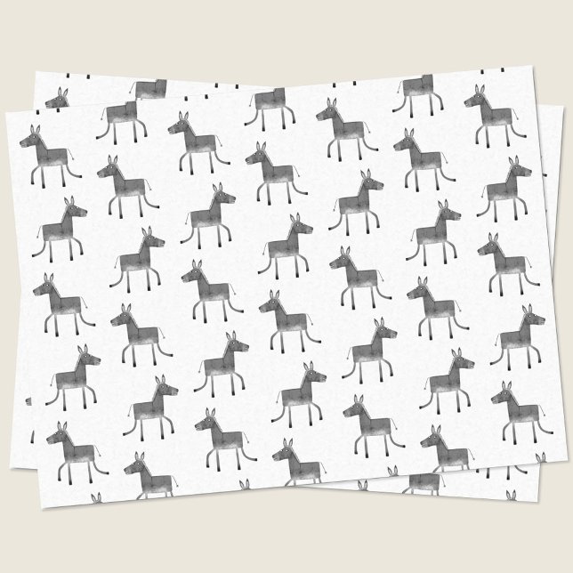 Papel De Seda Patrón de burro divertido (Fun donkey tissue paper for animal lovers.  Ideal for gift wrap.)