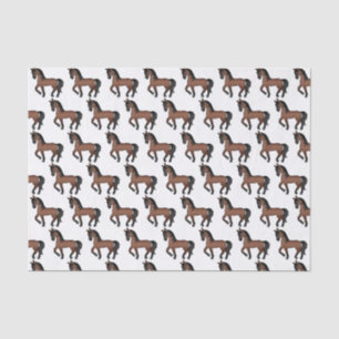 Papel De Seda Patrón de caballo marrón bayo lindo dibujo animado
