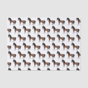 Papel De Seda Patrón de caballo Shire Clydesdale Vanner Gitano M