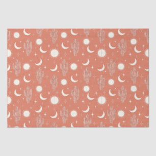 Papel De Seda Patrón de cactus blancos