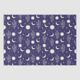 Papel De Seda Patrón de cactus blancos