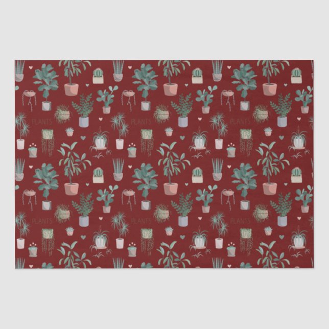 Papel De Seda Patrón de Cactus salvaje (Anverso)