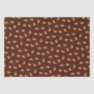 Papel De Seda Patrón de café y bizcochos de chocolate Comida mar