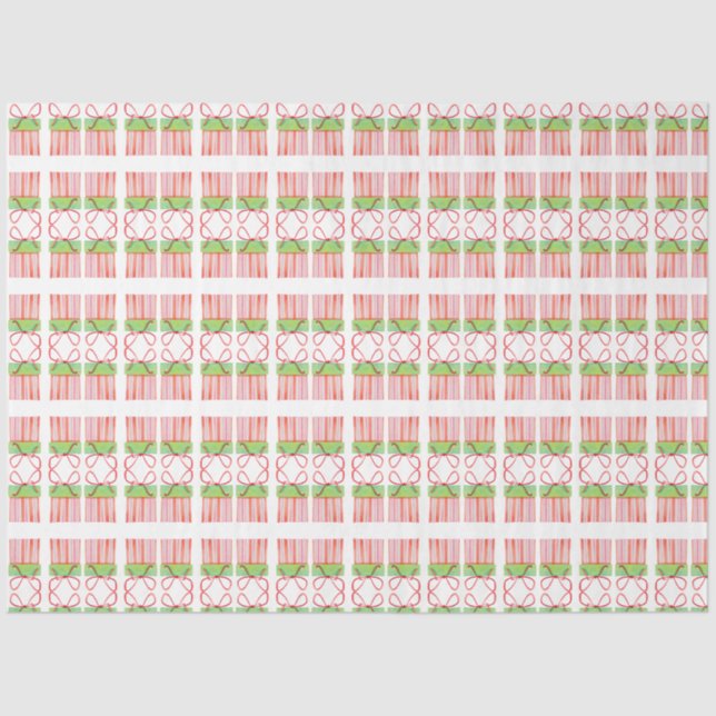 Papel De Seda Patrón de caja de regalo de vacaciones (Anverso)