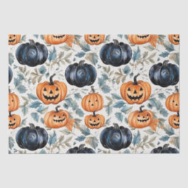 Papel De Seda Patrón de calabaza de Halloween