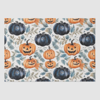 Papel De Seda Patrón de calabaza de Halloween