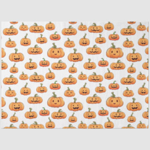 Papel De Seda Patrón de calabaza sin soldadura de Halloween