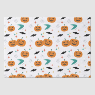 Papel De Seda Patrón de calabazas de Halloween de mediados de si