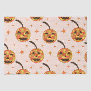 Papel De Seda Patrón de calabazas de Halloween Disco Groovy 