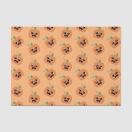 Papel De Seda Patrón de calabazas de Kawaii de Halloween
