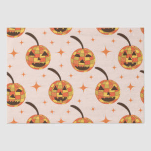 Papel De Seda Patrón de calabazas Groovy Disco Halloween