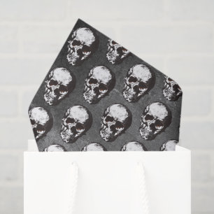 Papel De Seda Patrón de calavera de Halloween