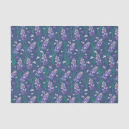 Papel De Seda Patrón de campos de lavanda en morado