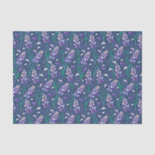 Papel De Seda Patrón de campos de lavanda en morado
