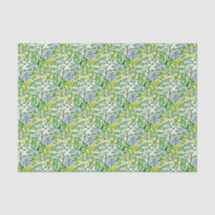 Papel De Seda Patrón de camuflaje blanco, verde y azul en polvo