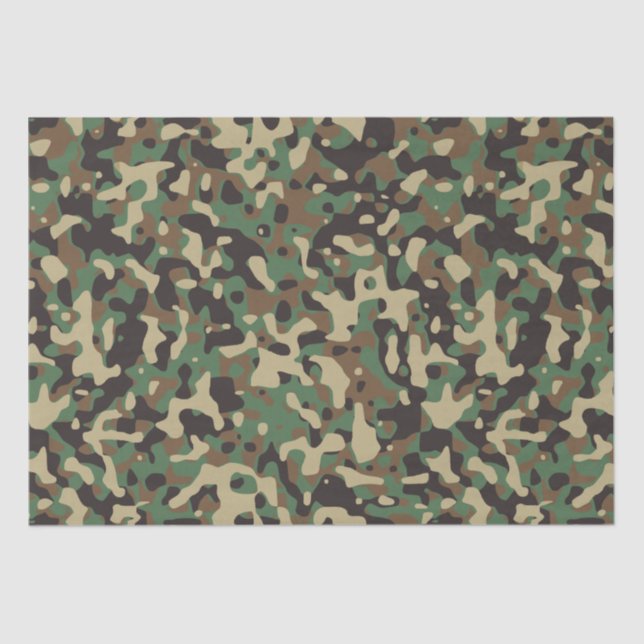 Papel De Seda Patrón de camuflaje de camo (Anverso)