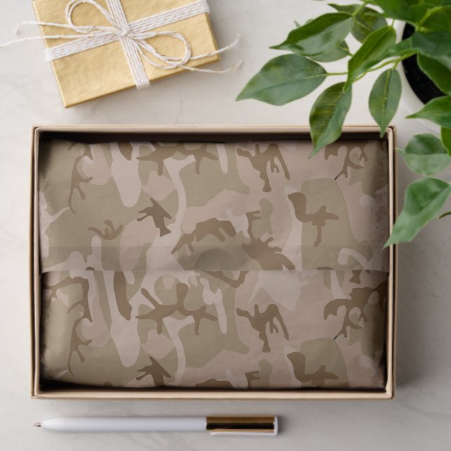 Papel De Seda Patrón de camuflaje del desierto, patrón militar,  (Regalo )