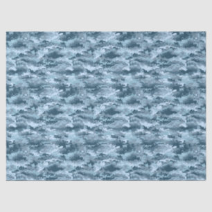 Papel De Seda Patrón de camuflaje pixelado militar azul