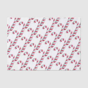 Papel De Seda Patrón de candy caña de navidades